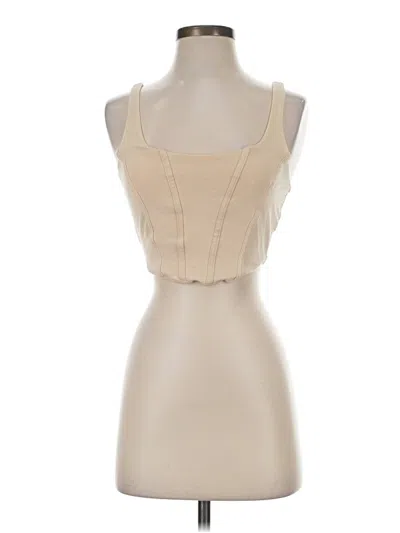 Pre-owned Wild Fable Tank Top Tan Strapless Neckline Tops