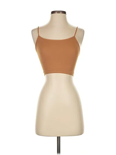 Pre-owned Wild Fable Tank Top Tan Strapless Neckline Tops In Brown