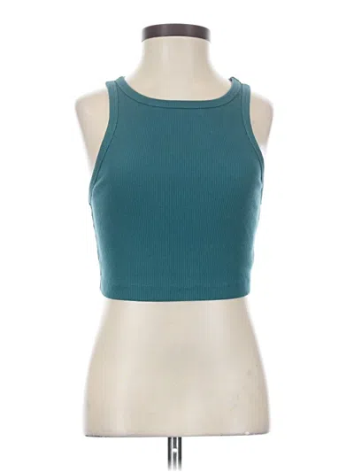 Pre-owned Wild Fable Tank Top Teal Halter Neckline Tops