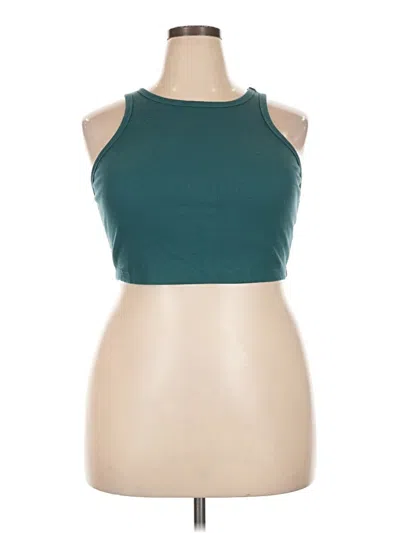 Pre-owned Wild Fable Tank Top Teal Halter Neckline Tops