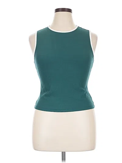Pre-owned Wild Fable Tank Top Teal Halter Neckline Tops