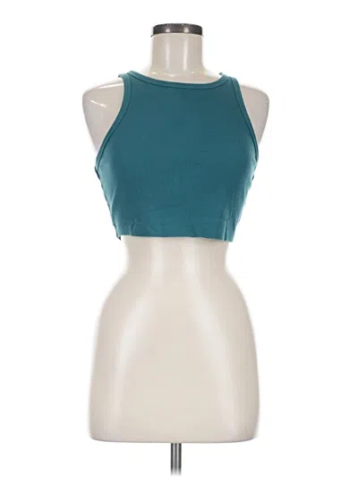 Pre-owned Wild Fable Tank Top Teal Halter Neckline Tops