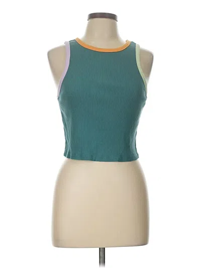Pre-owned Wild Fable Tank Top Teal Halter Neckline Tops In Blue