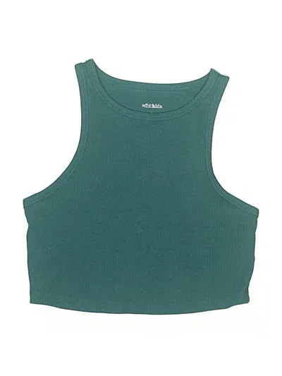 Pre-owned Wild Fable Tank Top Teal Halter Neckline Tops In Blue
