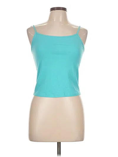 Pre-owned Wild Fable Tank Top Teal Strapless Neckline Tops In Blue