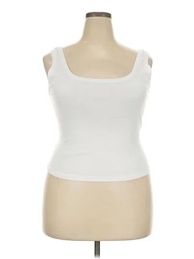 Pre-owned Wild Fable Tank Top White Strapless Neckline Tops