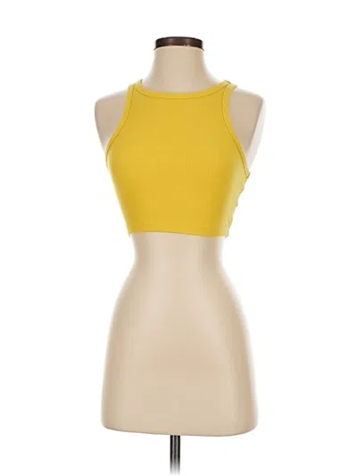 Pre-owned Wild Fable Tank Top Yellow Halter Neckline Tops