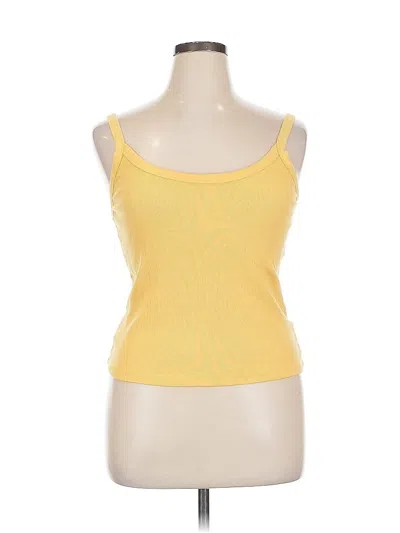 Pre-owned Wild Fable Tank Top Yellow Strapless Neckline Tops