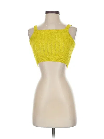 Pre-owned Wild Fable Tank Top Yellow Strapless Neckline Tops