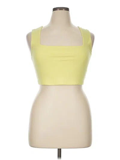 Pre-owned Wild Fable Tank Top Yellow Strapless Neckline Tops
