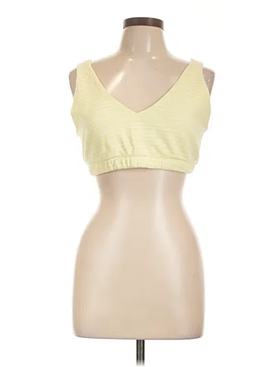 Pre-owned Wild Fable Tank Top Yellow Strapless Neckline Tops