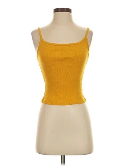 Pre-owned Wild Fable Tank Top Yellow Strapless Neckline Tops