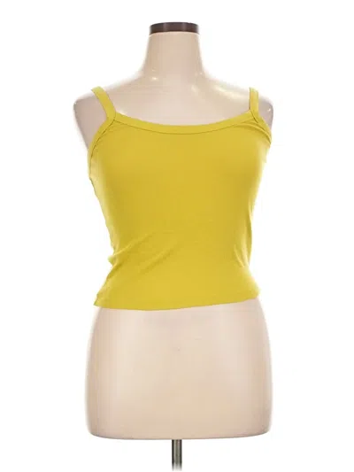 Pre-owned Wild Fable Tank Top Yellow Strapless Neckline Tops