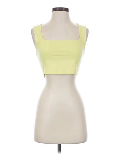 Pre-owned Wild Fable Tank Top Yellow Strapless Neckline Tops