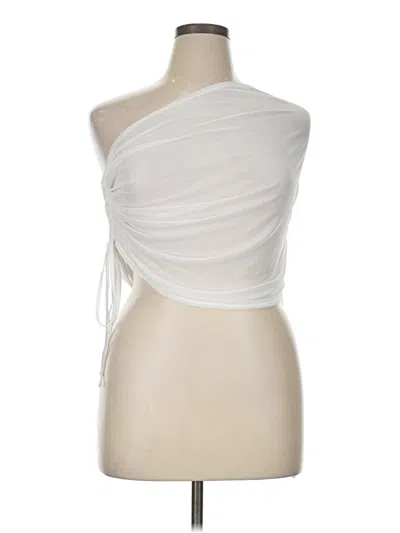 Wild Fable Tube Top Ivory One Shoulder Neckline Tops In White