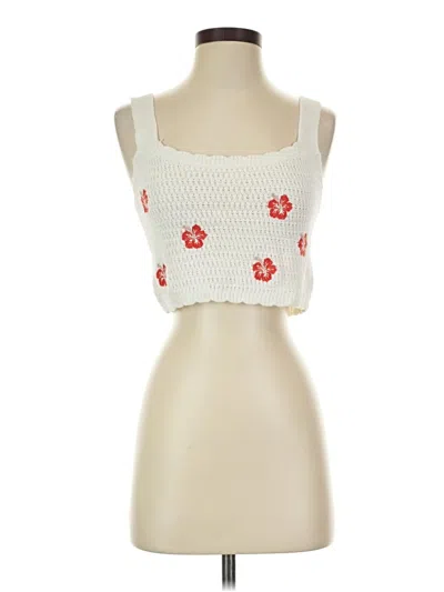 Pre-owned Wild Fable Tube Top Ivory Square Neckline Tops In White