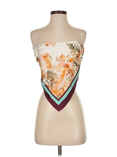 Pre-owned Wild Fable Tube Top Orange Strapless Neckline Tops