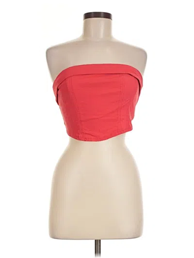 Pre-owned Wild Fable Tube Top Red Strapless Neckline Tops