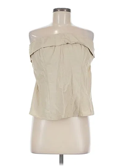 Pre-owned Wild Fable Tube Top Tan Strapless Neckline Tops In Brown