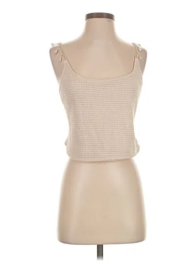 Pre-owned Wild Fable Tube Top Tan Strapless Neckline Tops In Brown