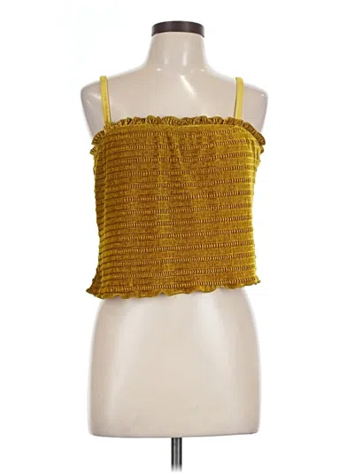 Pre-owned Wild Fable Tube Top Yellow Strapless Neckline Tops