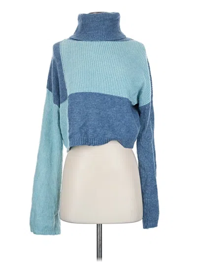 Pre-owned Wild Fable Turtleneck Sweater In Blue