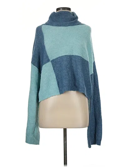 Pre-owned Wild Fable Turtleneck Sweater In Blue