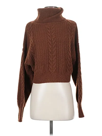 Pre-owned Wild Fable Turtleneck Sweater In Brown