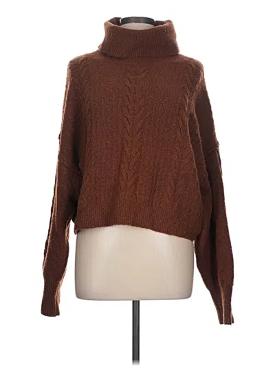 Pre-owned Wild Fable Turtleneck Sweater In Brown