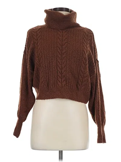 Pre-owned Wild Fable Turtleneck Sweater In Brown