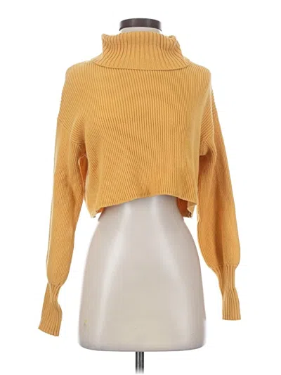 Pre-owned Wild Fable Turtleneck Sweater In Yellow