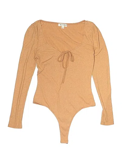 Pre-owned Wild Honey Bodysuit In Tan