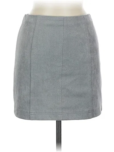Pre-owned Wild Honey Denim Skirt In Gray