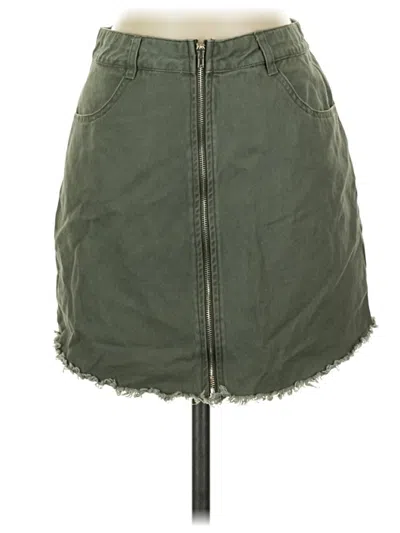 Pre-owned Wild Honey Denim Skirt In Green