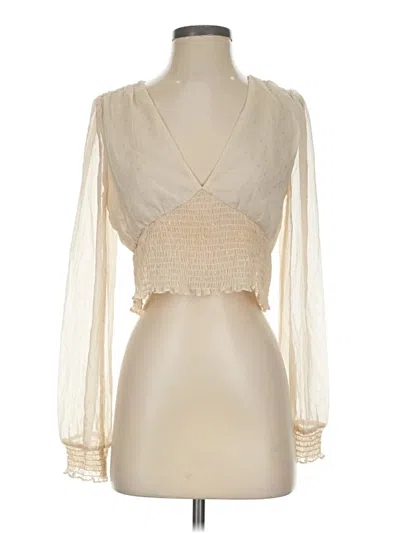 Pre-owned Wild Honey Long Sleeve Blouse In Ivory