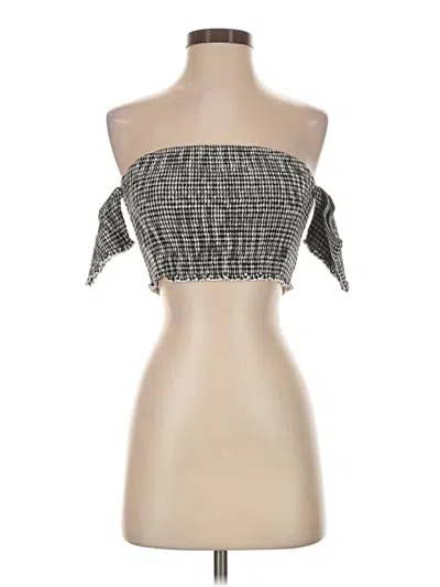 Pre-owned Wild Honey Tube Top Gray Strapless Neckline Tops