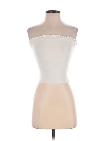 Pre-owned Wild Honey Tube Top Ivory Strapless Neckline Tops