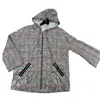 Wild Honey Women's Plaid Hooded Zip Up Jacket In Multicolor In Multi