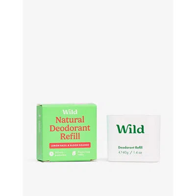 Wild Lemon, Basil & Orange Natural Deodorant Refill 40g In White