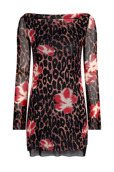 Wild Lovers London Women's Black / Brown Oasis Dress In Black/brown