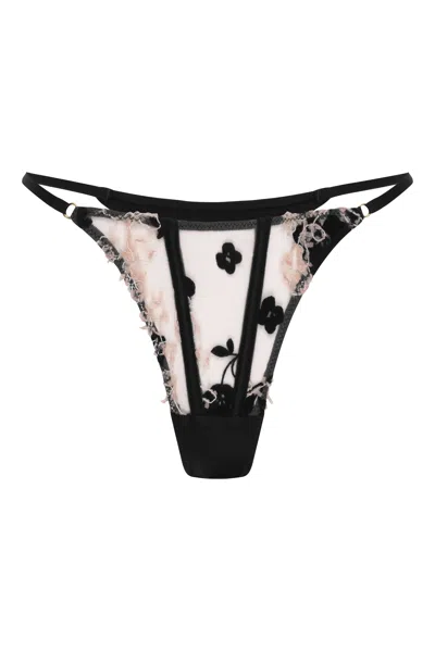 Wild Lovers London Women's Black Morticia Thong