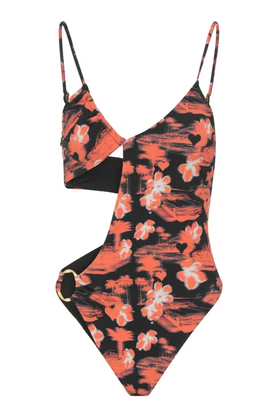 Wild Lovers London Women's Black / Red Aloha Swimsuit In Black/red