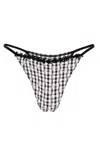 Wild Lovers London Women's Black / White Cherie Thong In Multi