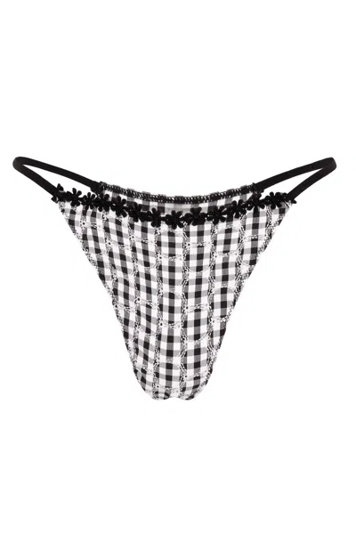 Wild Lovers London Women's Black / White Cherie Thong In Multi