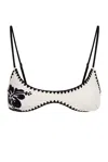 Wild Lovers London Women's Black / White Spicy Marg Bikini Top In Black/white