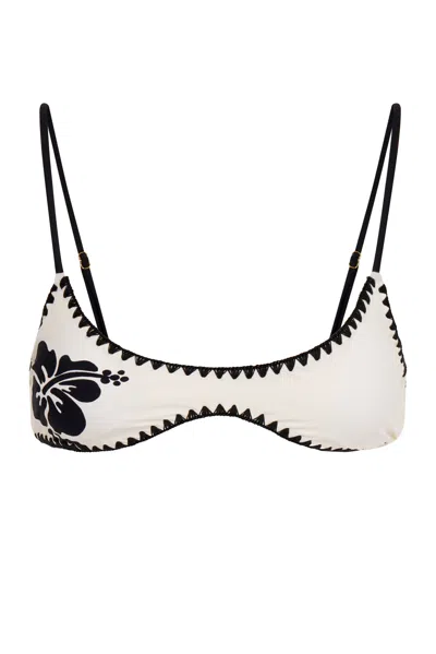Wild Lovers London Women's Black / White Spicy Marg Bikini Top In Black/white