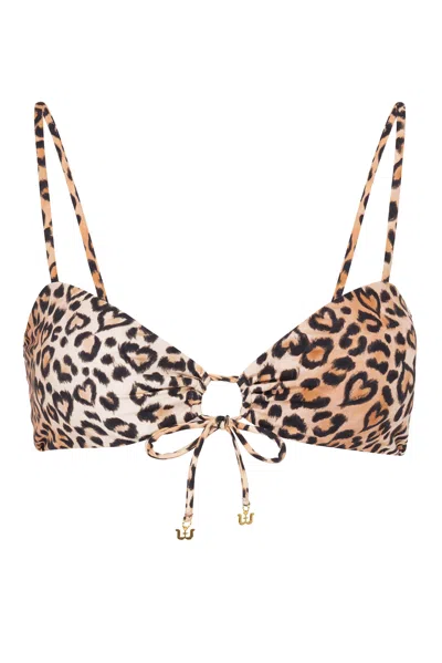 Wild Lovers London Women's Brown Honeycomb Bikini Top