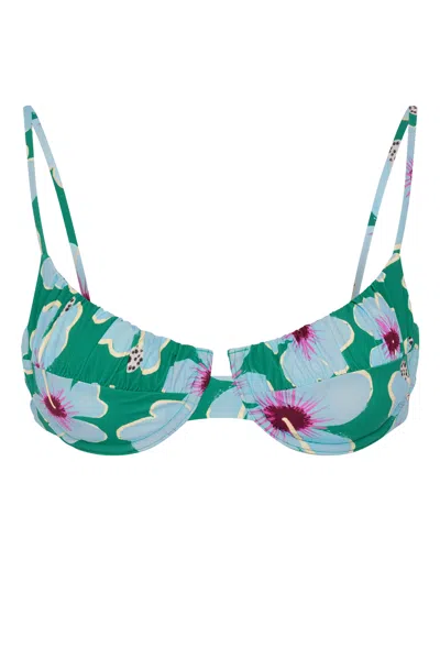 Wild Lovers London Women's Green Blue Belle Bikini Top