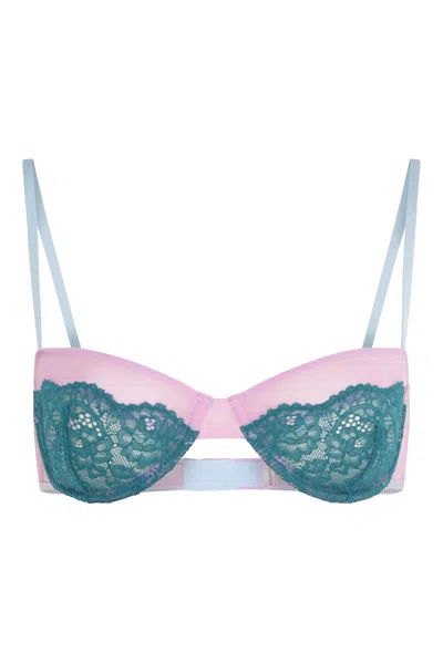 Wild Lovers London Women's Green / Blue / Pink Bella Bra In Green/blue/pink