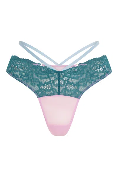 Wild Lovers London Women's Green / Blue / Pink Bella Brief In Green/blue/pink